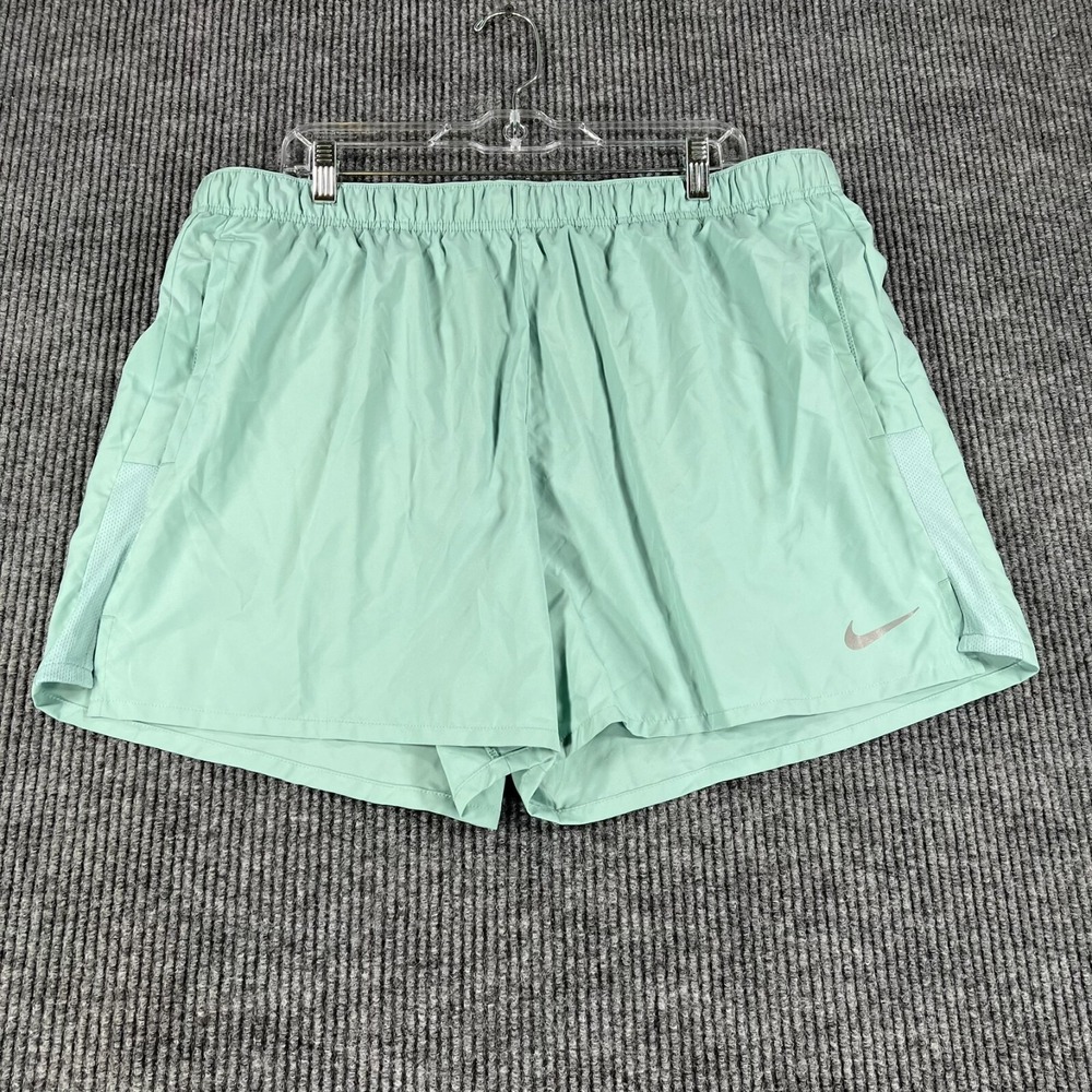 Nike Challenger Shorts Mens 2XL XXL Green Lined‎ Activewear Training Gym New